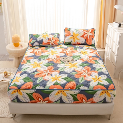 云玲时尚 2025新款三防磨毛防水夹棉单人枕套 莫莉花园