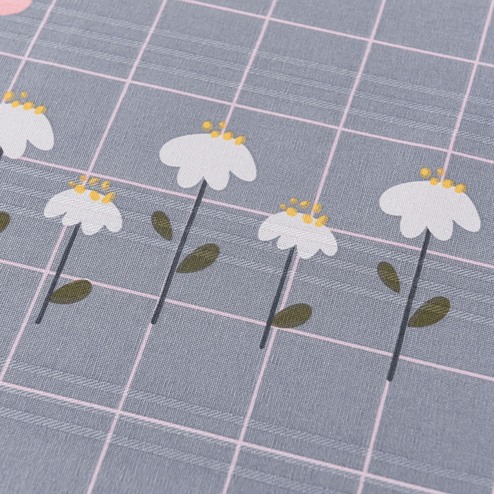 91家纺网 家纺一手货源 找家纺 润淳家居 2025新款老粗布三件套及单品 快乐树 灰