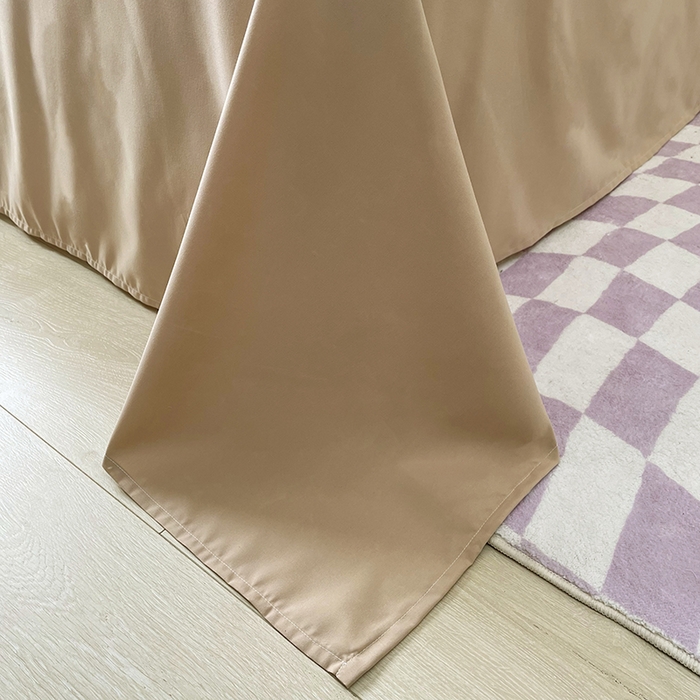 91家纺网 家纺一手货源 找家纺 汣沐生活 2025新款针织棉印花款四件套 时宜-咖