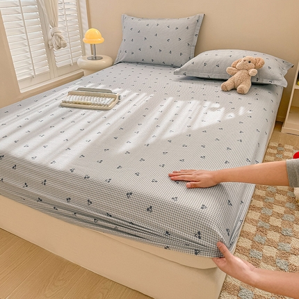 2025新款12868全棉套件单品系列二单床笠 樱姿-灰