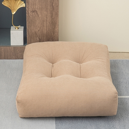 美达人 2025新款灯芯绒珍珠棉防水方形坐垫 灯芯绒-咖色-方形坐垫