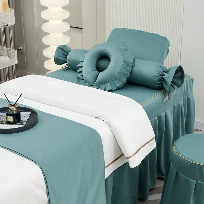 91家纺网 家纺一手货源 找家纺 千姿坊 2025新款床罩四件套-倾城 倾城-紫+白