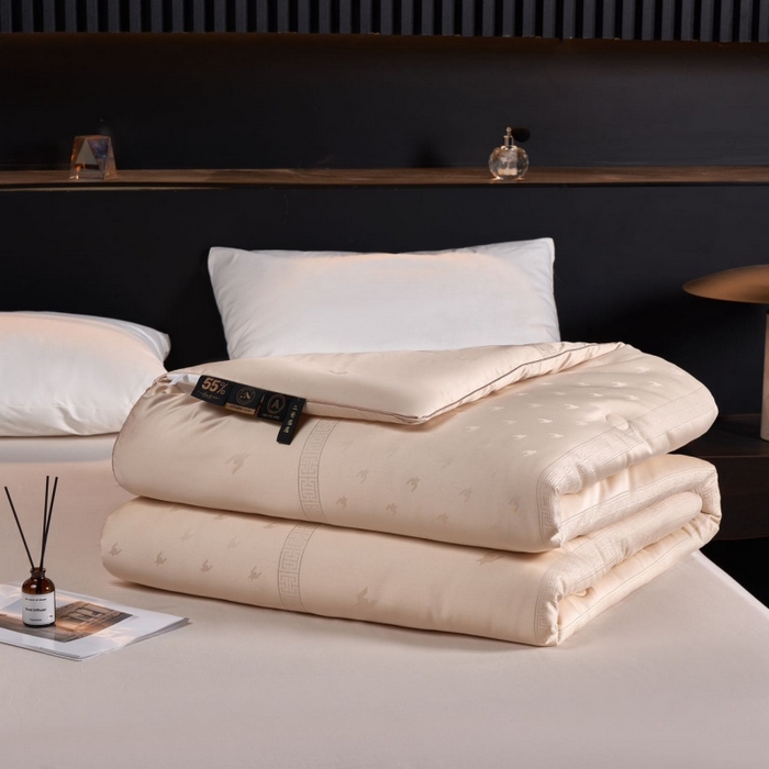 91家纺网 家纺一手货源 找家纺 朴罗 （ 原岚图）2025新款臻品欧式提花黄金大豆被被子被芯-千千阙歌 千千阙歌-香槟金