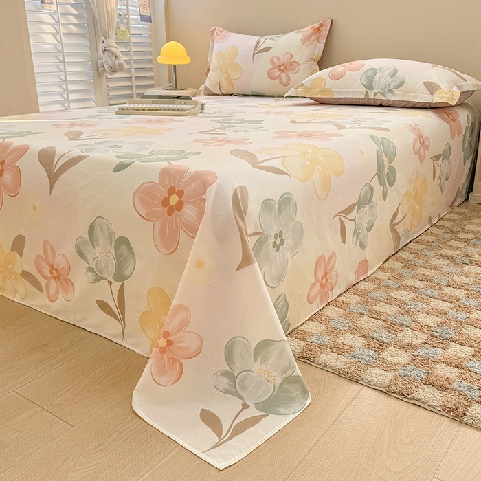 91家纺网 家纺一手货源 找家纺 绵庭家纺 2025新款12868全棉套件单品系列二单床单 优朵