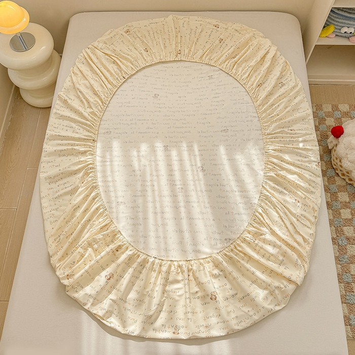 91家纺网 家纺一手货源 找家纺 2025新款12868全棉套件单品系列二单床笠 旺仔派