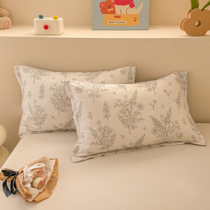 91家纺网 家纺一手货源 找家纺 绵庭家纺 2025新款12868全棉套件单品系列二单枕套 苏夏觅影