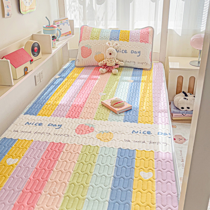 91家纺网 家纺一手货源 找家纺 （总）富馨莱 2025新款A类凉感丝空气纤维凉席学生款