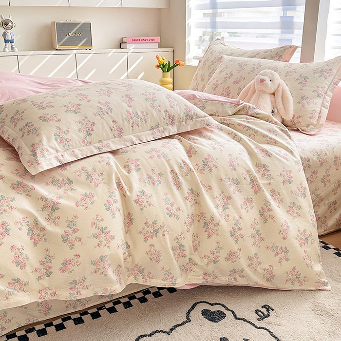 91家纺网 家纺一手货源 找家纺 绵庭家纺 2025新款12868全棉套件单品系列二四件套 若薇