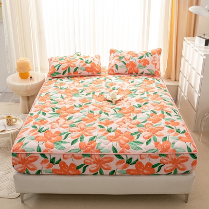 云玲时尚 2025新款三防磨毛防水夹棉单人枕套 繁花似锦