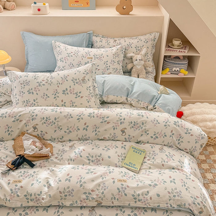 91家纺网 家纺一手货源 找家纺 绵庭家纺 2025新款12868全棉套件单品系列二四件套 温暖思绪