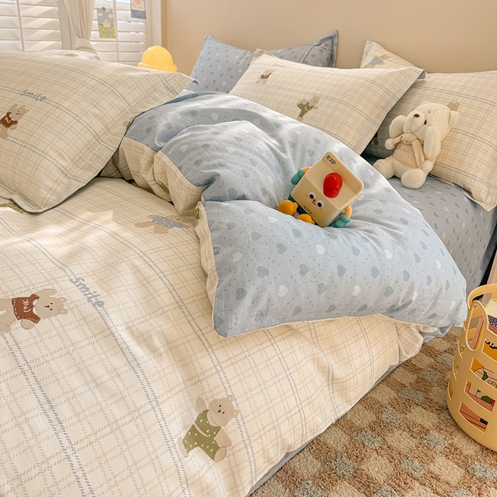 91家纺网 家纺一手货源 找家纺 绵庭家纺 2025新款12868全棉套件单品系列二四件套 比利熊