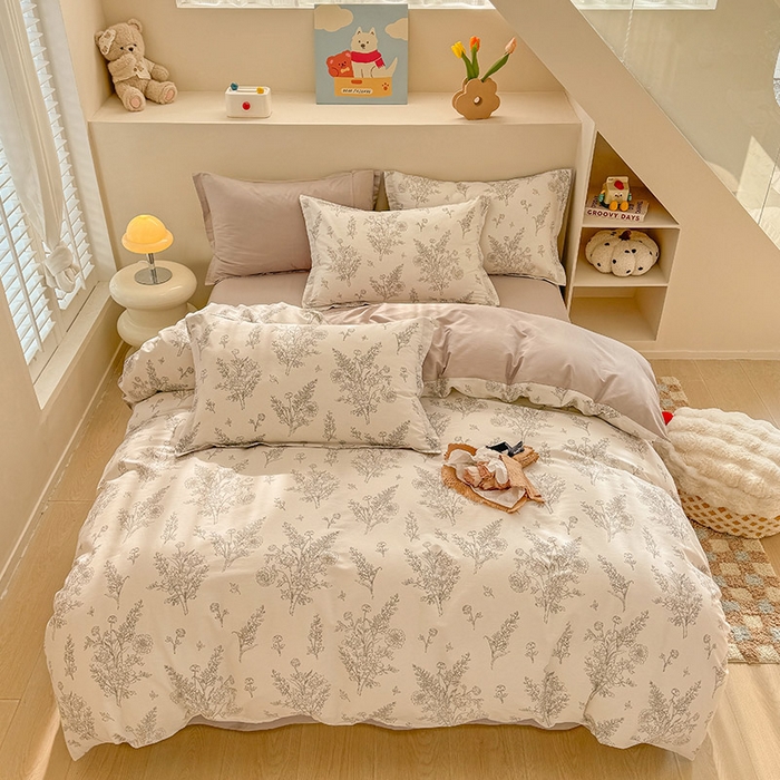 91家纺网 家纺一手货源 找家纺 绵庭家纺 2025新款12868全棉套件单品系列二四件套 苏夏觅影