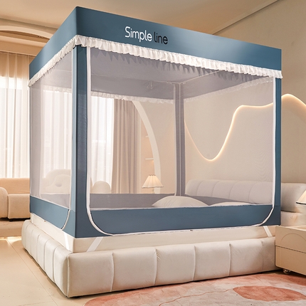 锦逸家居 2025新款坐床式防摔遮光蚊帐 巴塞罗纳-不遮光