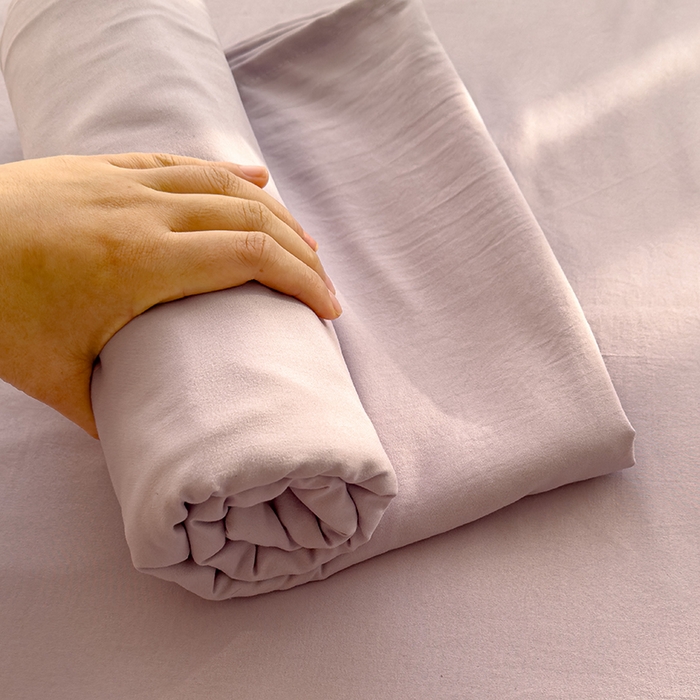 91家纺网 家纺一手货源 找家纺 曼谷家纺 2025新款软糯毛巾绣水洗棉床单床笠枕套纯色床单床笠枕套单品 水洗-紫色