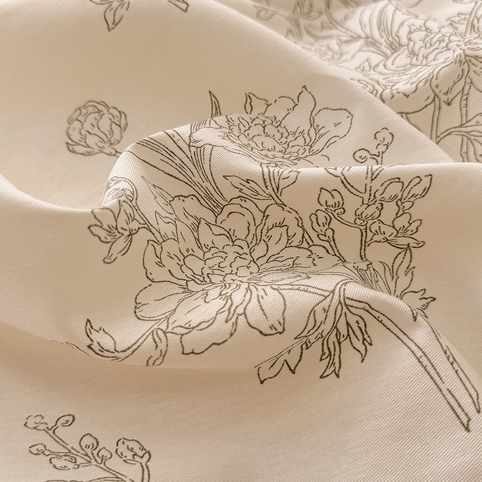 91家纺网 家纺一手货源 找家纺 2025新款12868全棉套件单品系列二单床笠 苏夏觅影