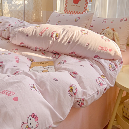 91家纺网 家纺一手货源 找家纺 （总）名品家纺 2025新款水洗双层纱印花四件套