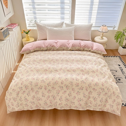绵庭家纺 2025新款12868全棉套件单品系列二单被套 若薇