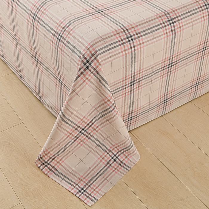 91家纺网 家纺一手货源 找家纺 润淳家居 2025新款老粗布三件套及单品 爱尚格 粉