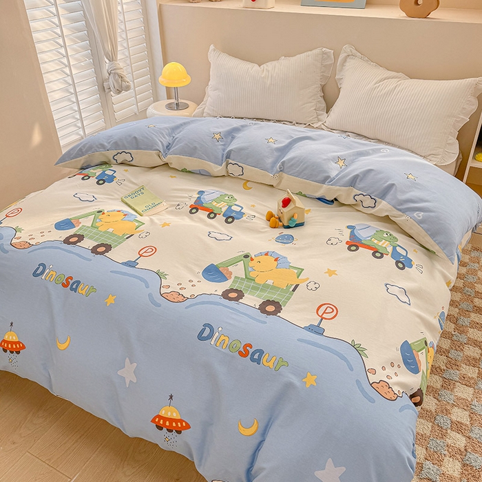 91家纺网 家纺一手货源 找家纺 绵庭家纺 2025新款12868全棉套件单品系列二单被套 太空旅行