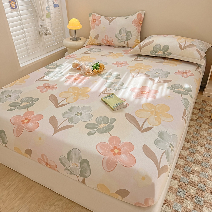 91家纺网 家纺一手货源 找家纺 2025新款12868全棉套件单品系列二单床笠 优朵