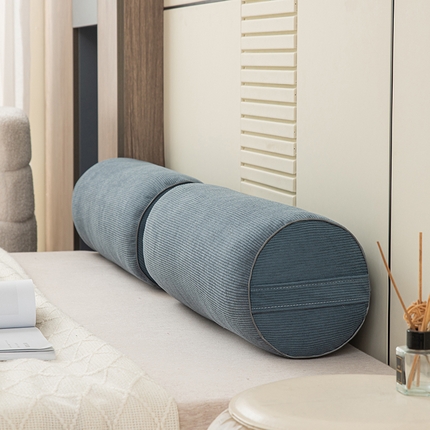 美达人 2025新款灯芯绒珍珠棉糖果圆枕 灯芯绒-蓝色-圆枕