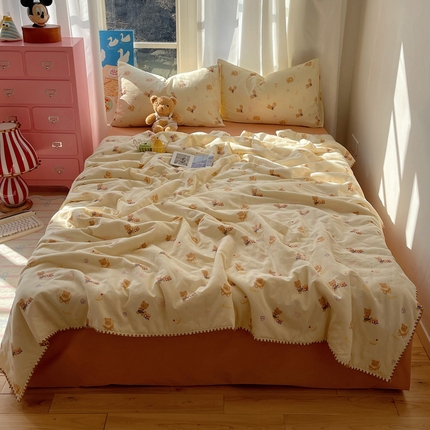 一加一 2025A类全棉有氧双层纱印花夏被 可比熊