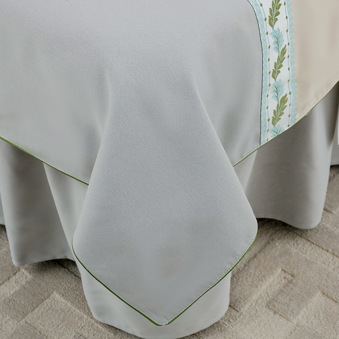 91家纺网 家纺一手货源 找家纺 千姿坊 2025新款床罩四件套-叶语 叶语-灰