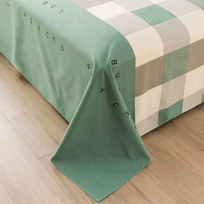 91家纺网 家纺一手货源 找家纺 润淳家居 2025新款老粗布三件套及单品 淡香格调 绿