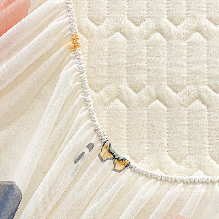 91家纺网 家纺一手货源 找家纺 富馨莱 2025新款A类凉感丝空气纤维凉席床笠款 萌萌龙