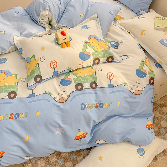 91家纺网 家纺一手货源 找家纺 绵庭家纺 2025新款12868全棉套件单品系列二四件套 太空旅行