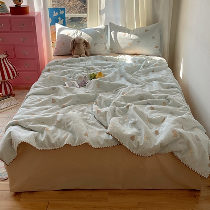 91家纺网 家纺一手货源 找家纺 （总）一加一 2025A类全棉有氧双层纱印花夏被