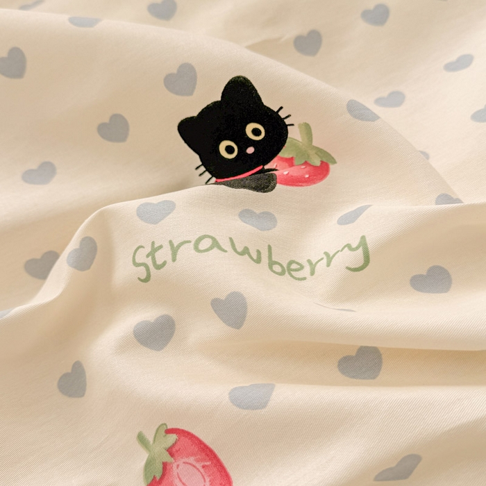 91家纺网 家纺一手货源 找家纺 绵庭家纺 2025新款12868全棉套件单品系列二单枕套 甜心蜜趣