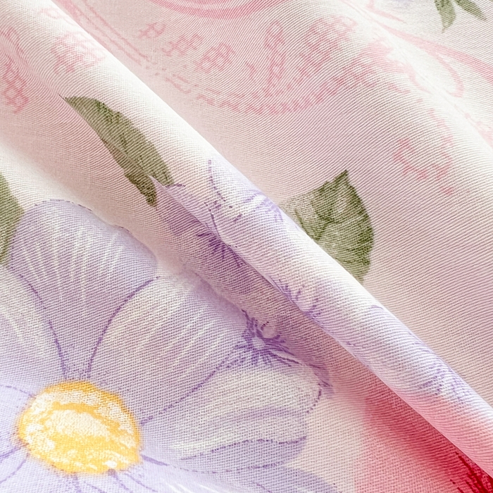 91家纺网 家纺一手货源 找家纺 世爵2025春夏新款全棉纯棉印花系列单床单 床单单件 花叶倾城-粉