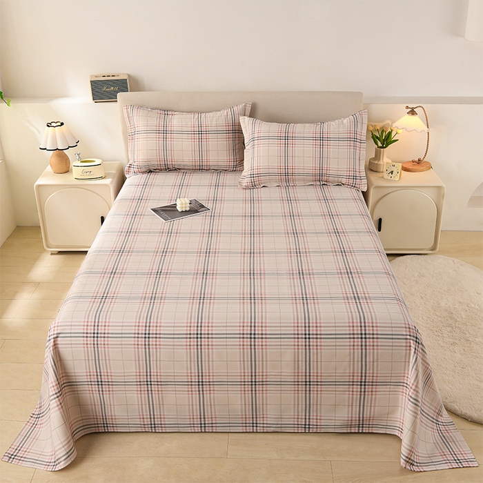 91家纺网 家纺一手货源 找家纺 润淳家居 2025新款老粗布三件套及单品 爱尚格 粉