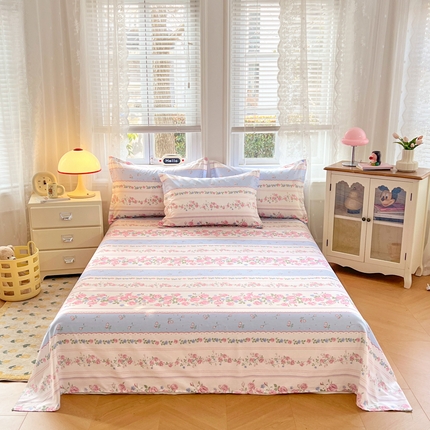 91家纺网 家纺一手货源 找家纺 （总）世爵2025春夏新款全棉纯棉印花系列单床单 床单单件