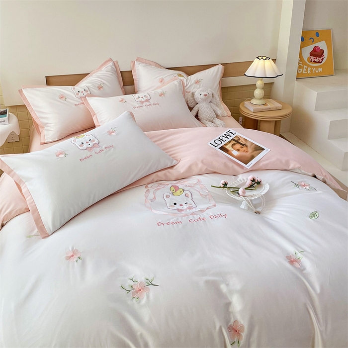 91家纺网 家纺一手货源 找家纺 （总）鼎飞 2025新款长绒棉新款卡通四件套