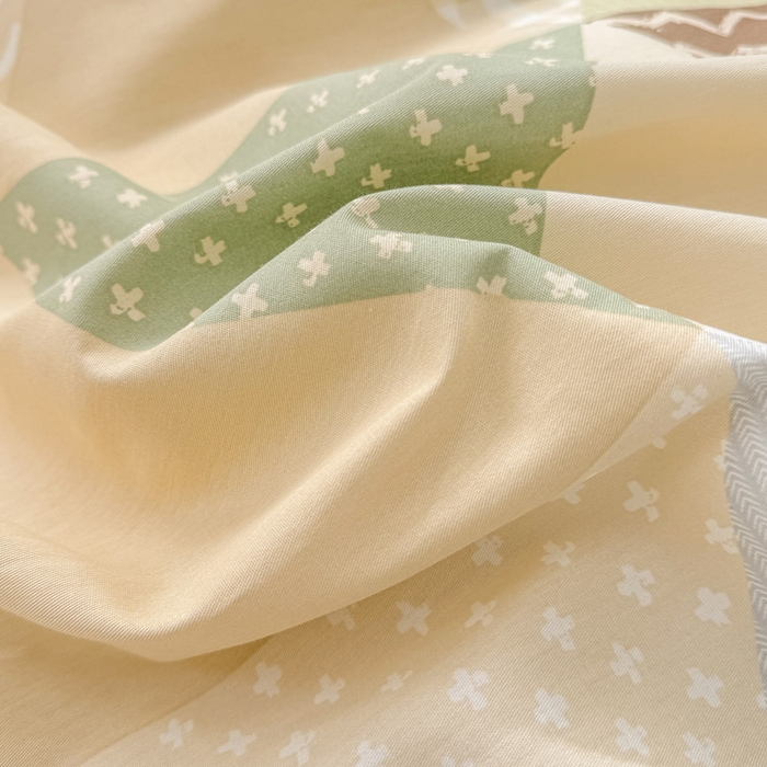 91家纺网 家纺一手货源 找家纺 绵庭家纺 2025新款12868全棉套件单品系列二单枕套 云峰-绿