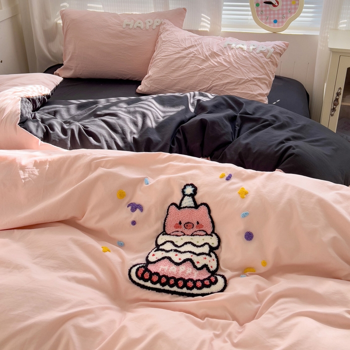 91家纺网 家纺一手货源 找家纺 （总）奈颜 2025新款高克重水洗棉毛巾绣爆款四件套