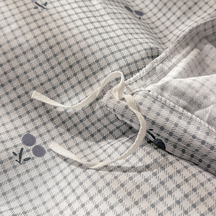 91家纺网 家纺一手货源 找家纺 绵庭家纺 2025新款12868全棉套件单品系列二单被套 樱姿-灰