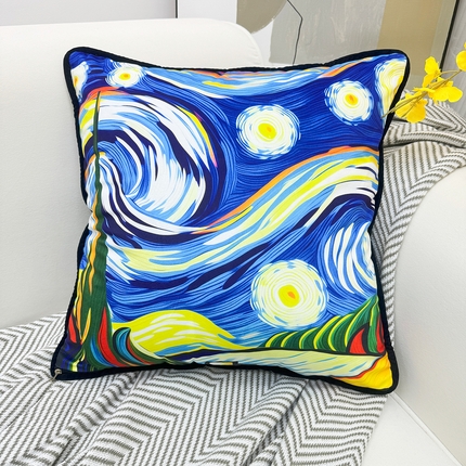 91家纺网 家纺一手货源 找家纺 （总）爱家居 2025新款抱枕沙发新中式靠垫轻奢高级感靠枕床头大靠背正方形抱枕套卡通花卉