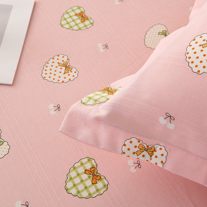 91家纺网 家纺一手货源 找家纺 润淳家居 2025新款老粗布三件套及单品 公主心愿 粉