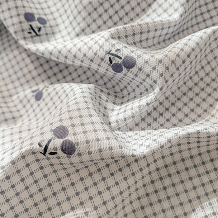 91家纺网 家纺一手货源 找家纺 绵庭家纺 2025新款12868全棉套件单品系列二单枕套 樱姿-灰