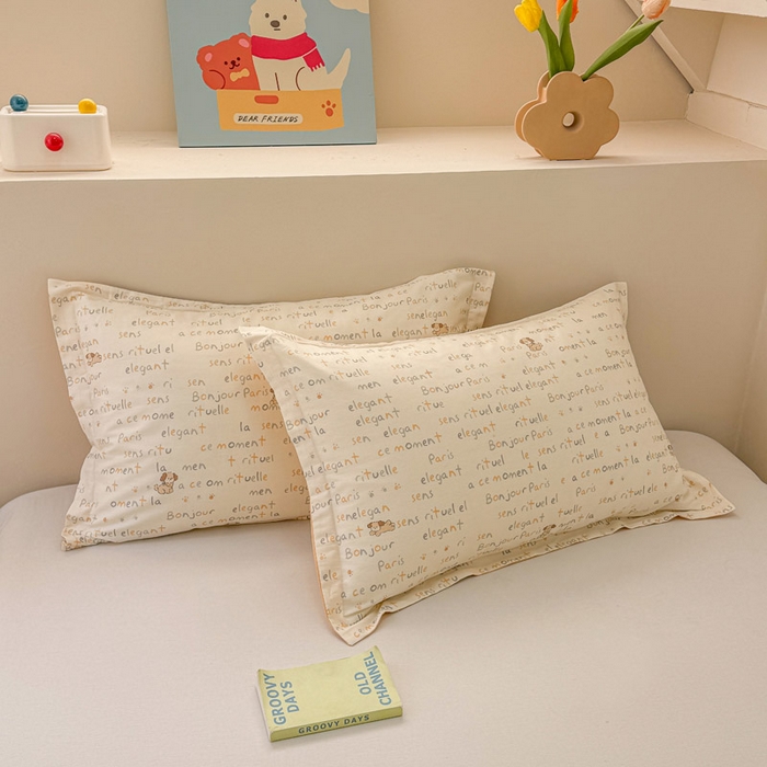 91家纺网 家纺一手货源 找家纺 绵庭家纺 2025新款12868全棉套件单品系列二单枕套 旺仔派