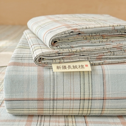 91家纺网 家纺一手货源 找家纺 （总）晓时候 2025新款100%全棉色织水洗棉床单全棉床单纯棉床单