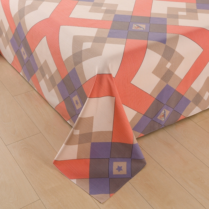 91家纺网 家纺一手货源 找家纺 润淳家居 2025新款老粗布三件套及单品 卡酷格 粉