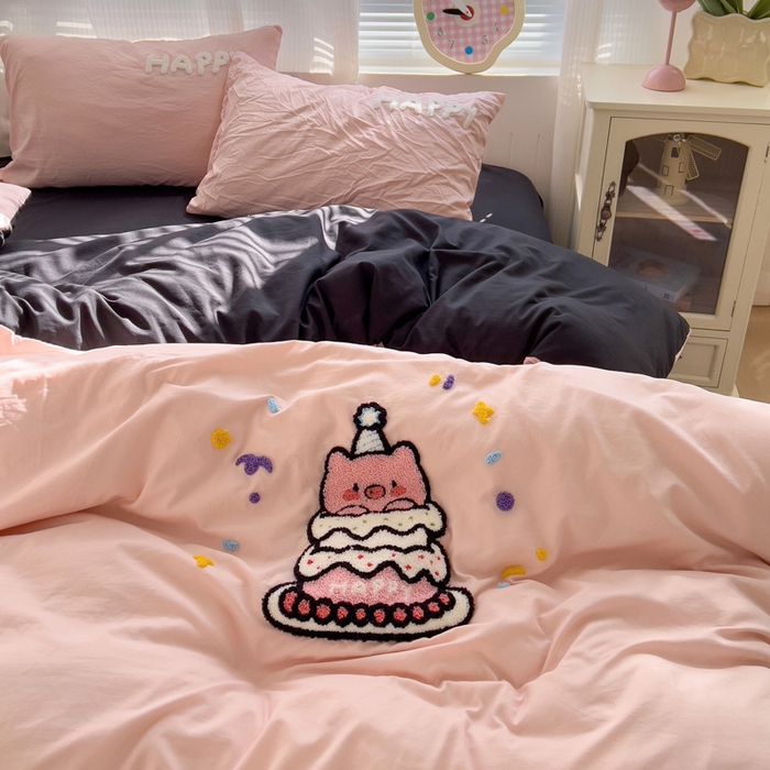 91家纺网 家纺一手货源 找家纺 （总）奈颜 2025新款高克重水洗棉毛巾绣爆款四件套