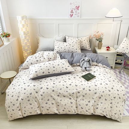 91家纺网 家纺一手货源 找家纺 （总）汣沐生活 2025新款针织棉印花款四件套