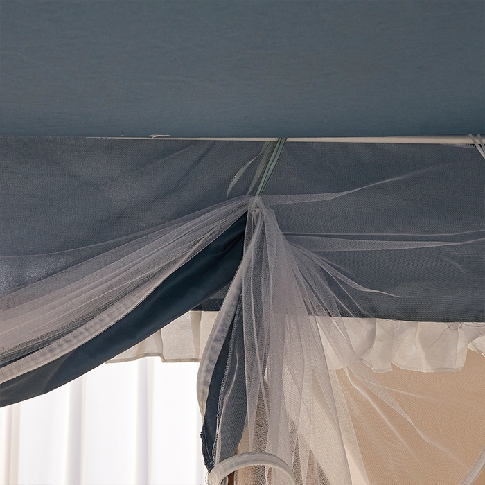 91家纺网 家纺一手货源 找家纺 锦逸家居 2025新款坐床式防摔遮光蚊帐 巴塞罗纳-不遮光