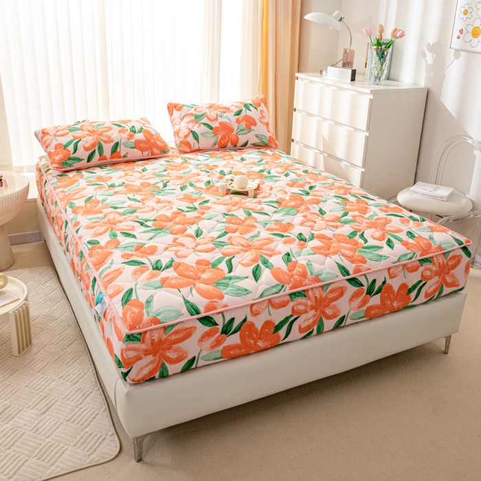 91家纺网 家纺一手货源 找家纺 云玲时尚 2025新款三防磨毛防水夹棉单人枕套 繁花似锦