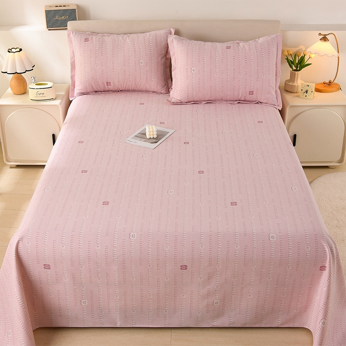 91家纺网 家纺一手货源 找家纺 润淳家居 2025新款老粗布三件套及单品 情话 豆沙